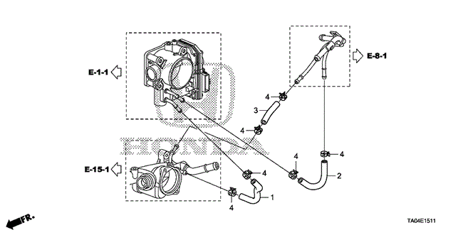 Engine/Water Hose (V6) for 2010 Honda ACCORD SEDAN #1