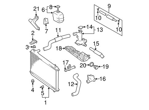 COOLING SYSTEM/RADIATOR & COMPONENTS for 2004 Toyota Avalon #2