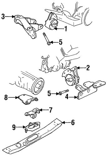 Grand Cherokee ENGINE & TRANS MOUNTING
