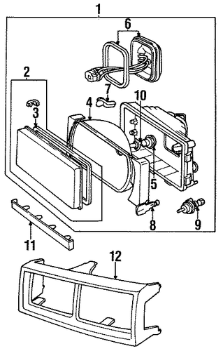 760 HEADLAMP COMPONENTS