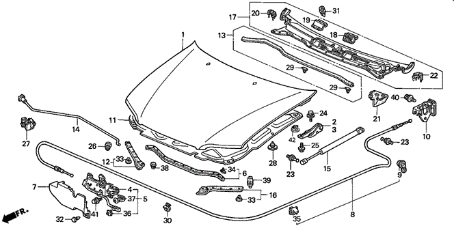 BODY / AIR CONDITIONING/HOOD for 2002 Honda ACCORD SEDAN #1