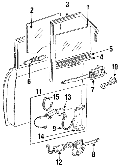 Grand Wagoneer GLASS - FRONT DOOR