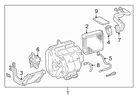 HVAC/EVAPORATOR & HEATER COMPONENTS for 2000 Toyota Avalon #2