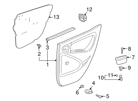 ELECTRICAL/REAR DOOR for 2003 Toyota Echo #1