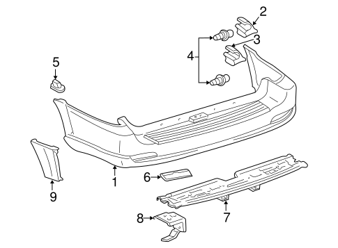 BODY/BUMPER & COMPONENTS - REAR for 2007 Toyota Sequoia #1
