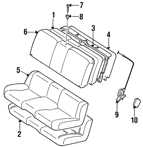 BODY/REAR SEAT COMPONENTS for 1997 Toyota Supra #1