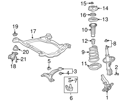 FRONT SUSPENSION/SUSPENSION COMPONENTS for 2007 Toyota Sienna #1
