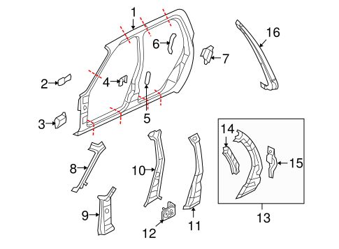 Body/Uniside for 2008 Ford Explorer Sport Trac #1