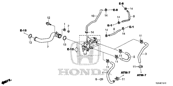 ENGINE/WATER HOSE (L4) for 2014 Honda ACCORD SEDAN #1