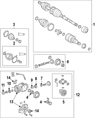 REAR SUSPENSION/DRIVE AXLES for 2013 Toyota Sienna #1