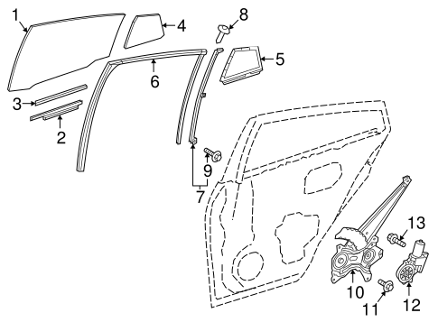 BODY/GLASS - REAR DOOR for 2016 Toyota Prius #1