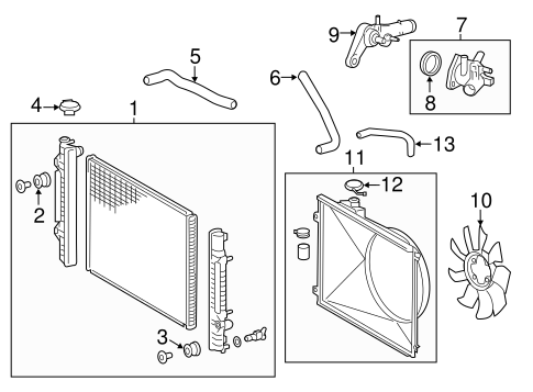 COOLING SYSTEM/RADIATOR & COMPONENTS for 2016 Toyota Tacoma #1