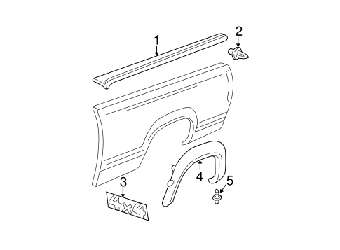 Silverado 2500 HD EXTERIOR TRIM - PICK UP BOX 2 3