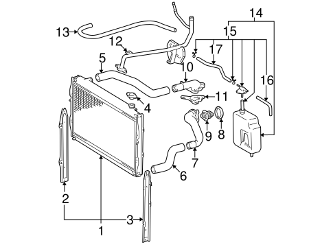 COOLING SYSTEM/RADIATOR & COMPONENTS for 1998 Toyota Tacoma #1
