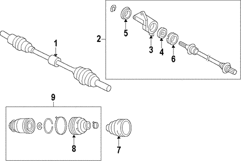Axle Shafts & Joints for 2012 Mazda 2 #0