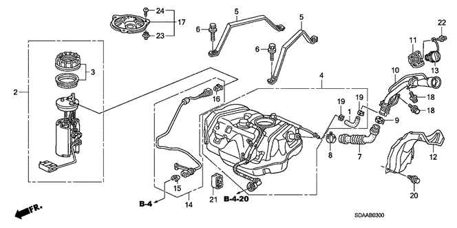 Electrical/Exhaust/Heater/Fuel/Fuel Tank (1) for 2007 Honda ACCORD SEDAN #1