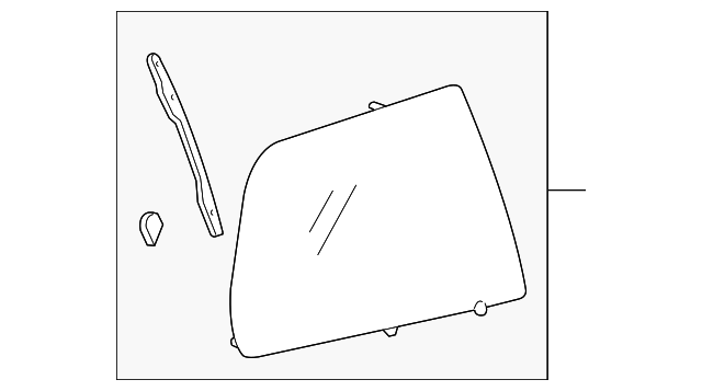 6F2Z-17297A27-BA Деталь SIDE GLASS, LEFT