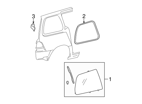 Electrical/Quarter Window for 2007 Ford Freestar #1