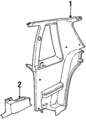 Mustang INTERIOR TRIM - QUARTER PANELS 2