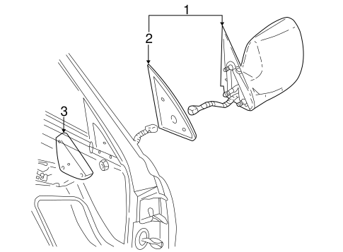 Outside Mirrors for 2000 GMC Yukon #1