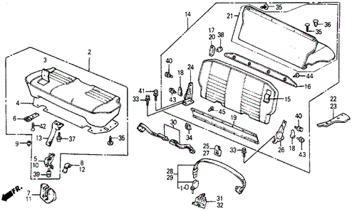 Rear Seat - Seat Belt (Wagovan) for 1984 Honda Wagovan #0