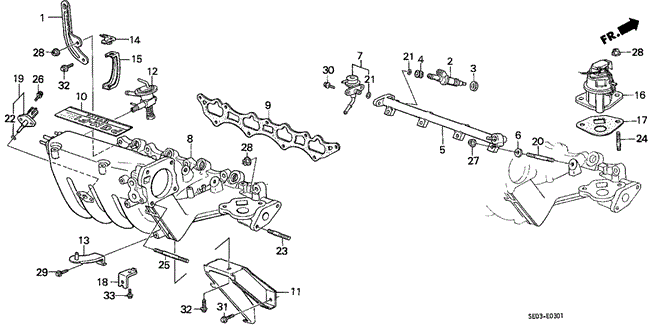 ENGINE/INTAKE MANIFOLD (PGM-FI) (1) for 1987 Honda ACCORD HATCHBACK #1