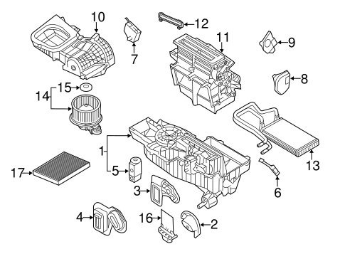 HVAC/Blower Motor & Fan for 2013 Ford Flex #1