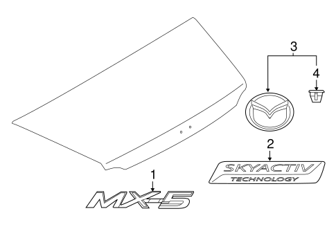 Exterior Trim - Trunk for 2018 Mazda MX-5 Miata #0