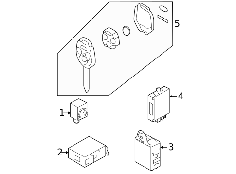 Keyless Entry Components for 2020 Subaru Legacy #1