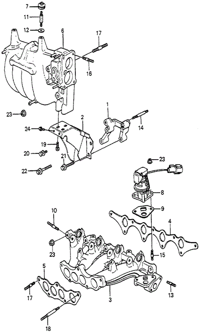 ENGINE/INTAKE MANIFOLD (PGM-FI) for 1985 Honda ACCORD SEDAN #1