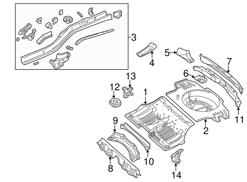 Grand Cherokee REAR FLOOR & RAILS