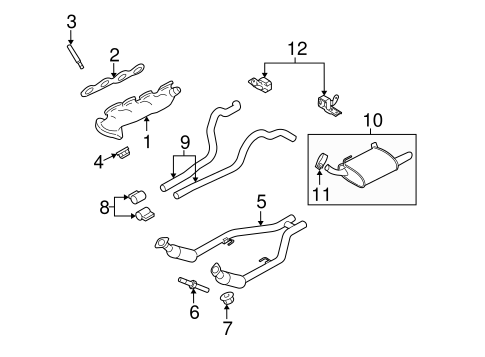 Exhaust System/Exhaust Manifold for 2010 Ford Mustang #1