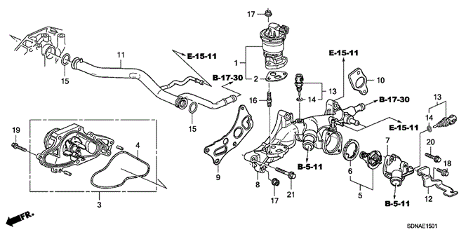 Engine/Water Pump - Sensor (V6) for 2007 Honda ACCORD COUPE #1