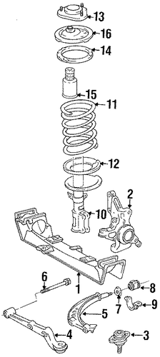 FRONT SUSPENSION/SUSPENSION COMPONENTS for 1996 Toyota Previa #4