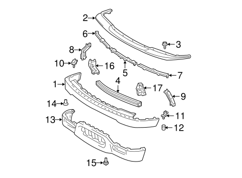 BODY/BUMPER & COMPONENTS - FRONT for 2002 Toyota Tacoma #1