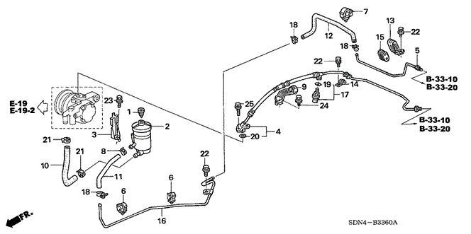 CHASSIS/P.S. LINES (L4) for 2006 Honda ACCORD COUPE #1