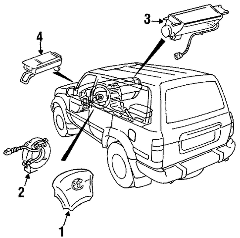 ELECTRICAL/AIR BAG COMPONENTS for 1996 Toyota Land Cruiser #1