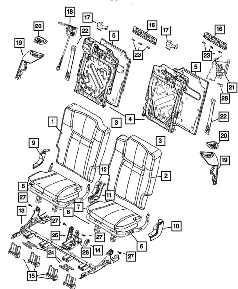 Rear Seats - Third Row for 2010 Jeep Commander #1