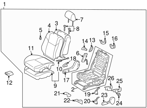 BODY/FRONT SEAT COMPONENTS for 2005 Scion tC #1