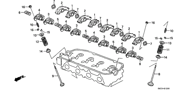 ENGINE/VALVE - ROCKER ARM for 1989 Honda CIVIC HATCHBACK #1