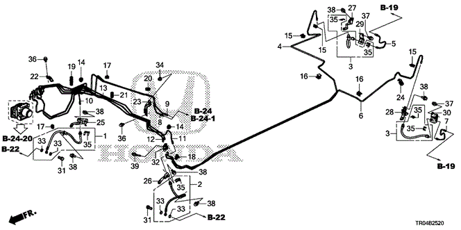 Chassis/Brake Lines (Drum) for 2012 Honda CIVIC SEDAN #1