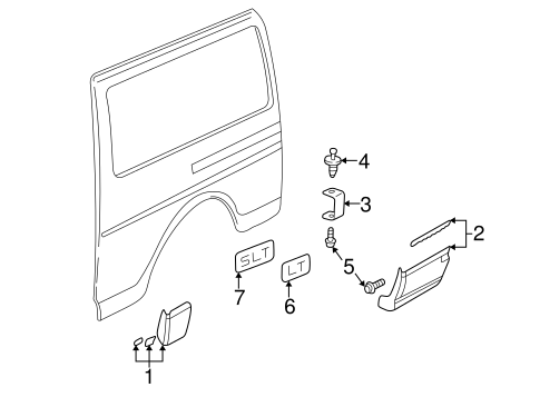 Savana 3500 EXTERIOR TRIM - SIDE PANELS 4