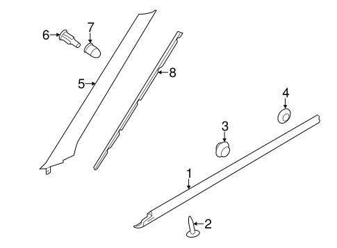 Range Rover Evoque EXTERIOR TRIM - PILLARS 2