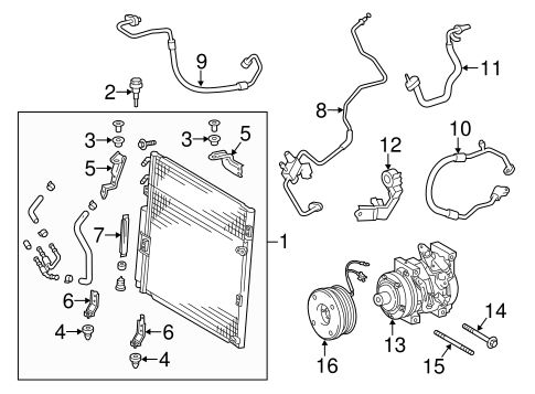 HVAC/CONDENSER, COMPRESSOR & LINES for 2015 Toyota Tundra #1