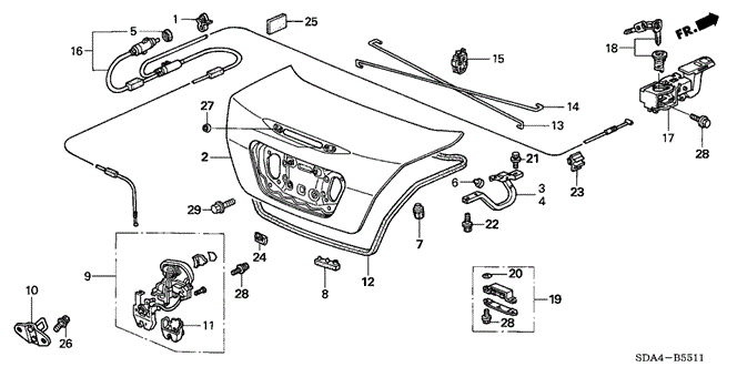 BODY / AIR CONDITIONING/TRUNK LID ('06) for 2006 Honda ACCORD SEDAN #1