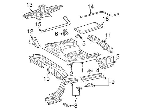 BODY/REAR FLOOR & RAILS for 2004 Toyota Corolla #1