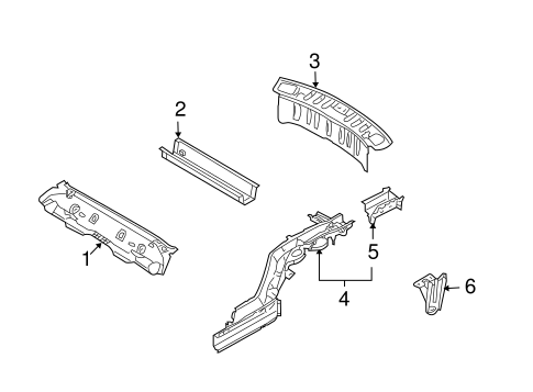 Floor Side Members for 2007 Infiniti FX35 #0