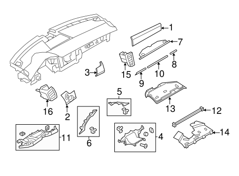 Panamera INSTRUMENT PANEL COMPONENTS