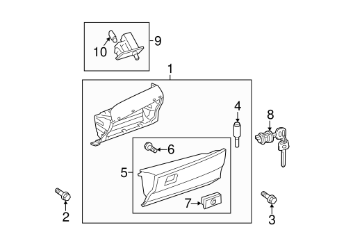 BODY/GLOVE BOX for 2011 Toyota Camry #1