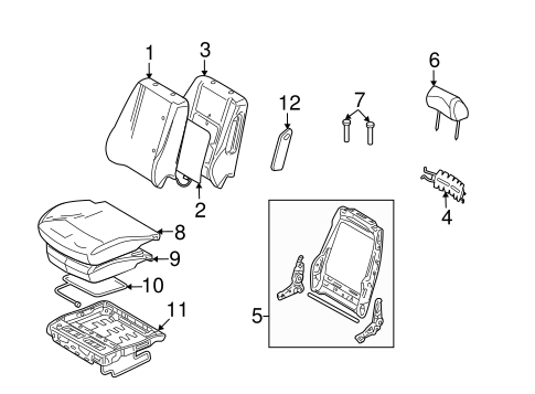 Fusion FRONT SEAT COMPONENTS 2